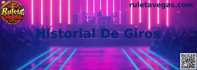 Representación visual del historial de giros de Ruleta Vegas con números y colores de resultados anteriores