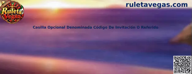 Referencia visual de la casilla opcional para ingresar un código de invitación o referido durante el registro en Ruleta Vegas